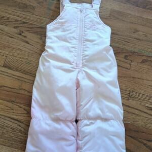 Carter's toddler girls Snow Ski Bib powder pink baby infant size 12M GUC